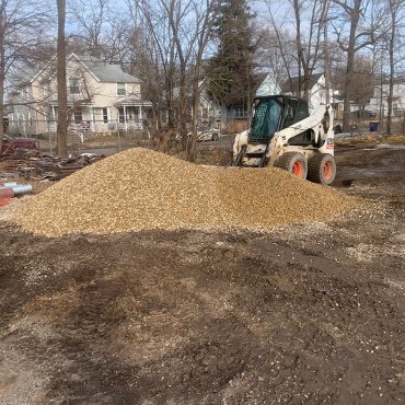 Soil and gravel preparation for vapor intrusion mitigation by Green Earth Remediation.