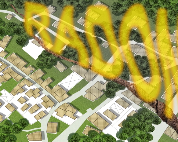 Radon gas in residential neighborhood