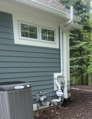 Custom residential radon mitigation system designed and installed by Green Earth Remediation